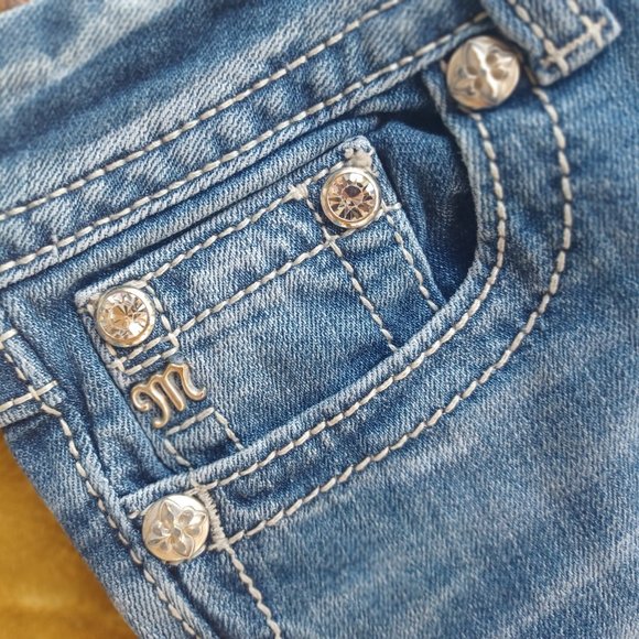 Miss Me Thick Stitch Bootcut Jeans Size 27x33 - Picture 5 of 16